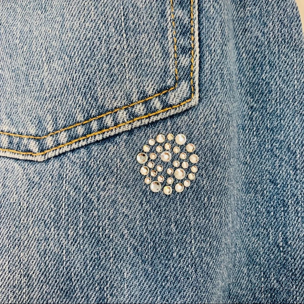 NWT TOPSHOP Denim Stud Skirt - Picture 7 of 8